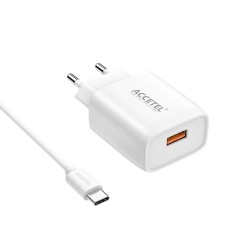 AC437 Carregador de Parede QC3.0 18W - Tipo-C Branco