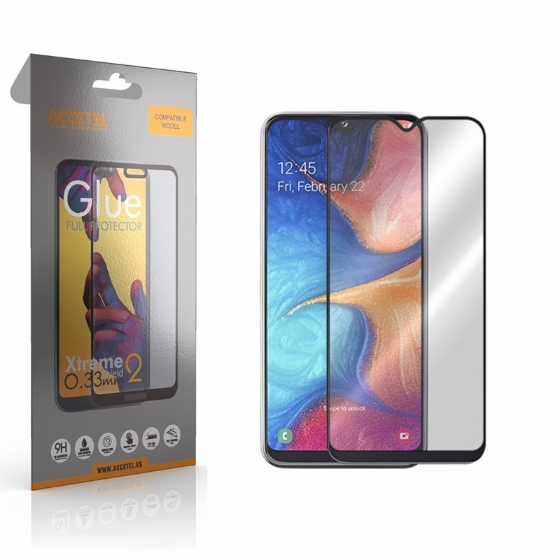 Película de Vidro 2D Full Glue - Samsung Galaxy A20E Preto