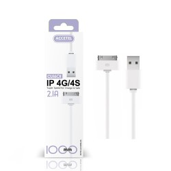 CU1601 Cabo de Dados 2.1A - iPhone 4/4S (1M) Branco