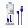 CU1833 Cabo de Dados L Nylon 2.1A - Lightning Azul