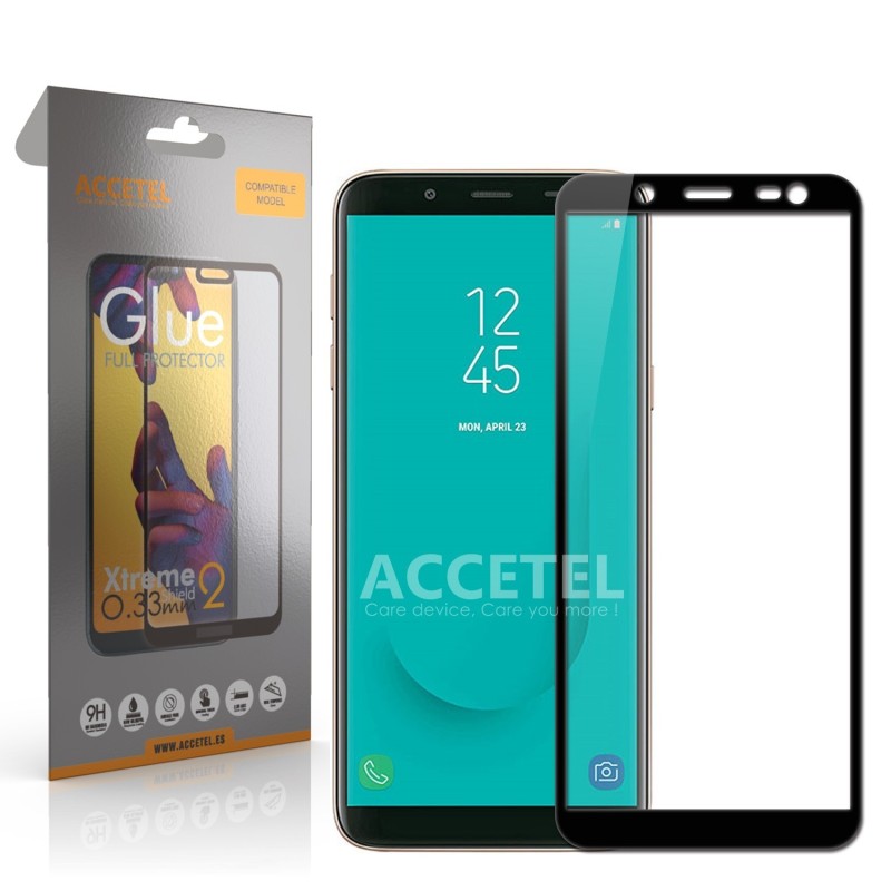 Película de Vidro 2D Full Glue - Samsung Galaxy J6 2018 Preto
