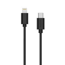 CU2102 PD Cabo de Carregamento Rápido 20W Tipo-C para Lightning (1M) Preto