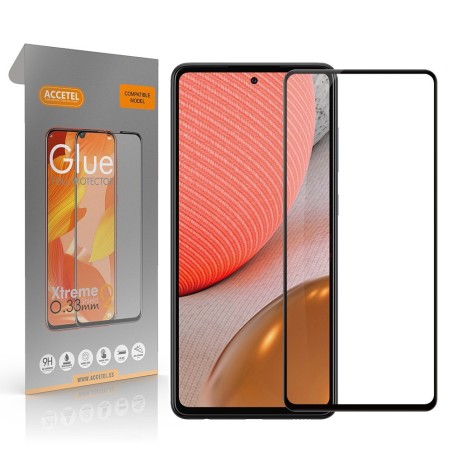Película de Vidro 2D Full Glue - Samsung Galaxy A72 Preto