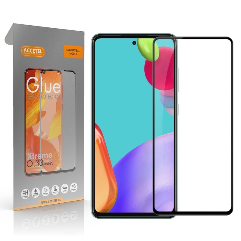 Película de Vidro 2D Full Glue - Samsung Galaxy A52 Preto
