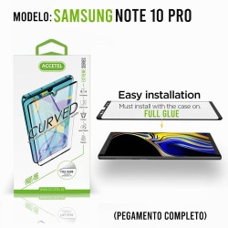 Película de Vidro Curvo Full Glue - Xiaomi Mi Note 10 / Pro / Lite Preto