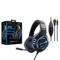 EPG602 Auscultadores Capacete Estéreo para Jogos LED  PS4/5 - Azul