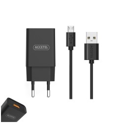 AC404 Carregador de Parede QC3.0 18W - Micro USB Preto