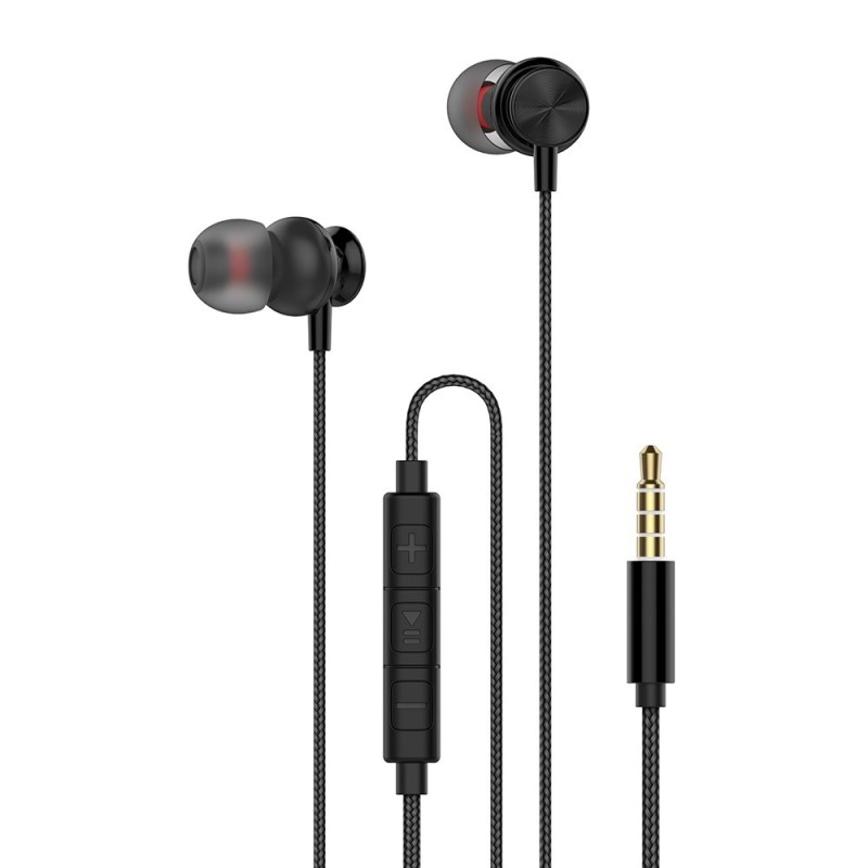 EP2141 Auscultadores Estéreo 3.5mm com Microfone - Preto