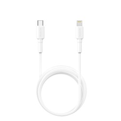 CU2193 PD 20W TPE Tipo-C para cabo de carregamento rápido Lightning (1M) branco