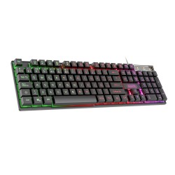 PCT215 Teclado com Fio de Iluminação RGB - Preto