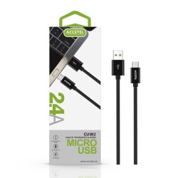 CU1812 Cabo de Dados Nylon 2.4A - Micro USB preto