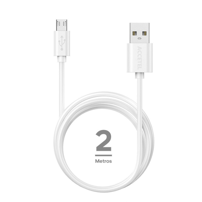 CU2605 Cabo de Dados 2.1A - Micro USB (2M) Branco