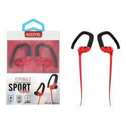 EP1862 Auscultadores Estéreo Esporte 3.5mm com Microfone - Vermelho