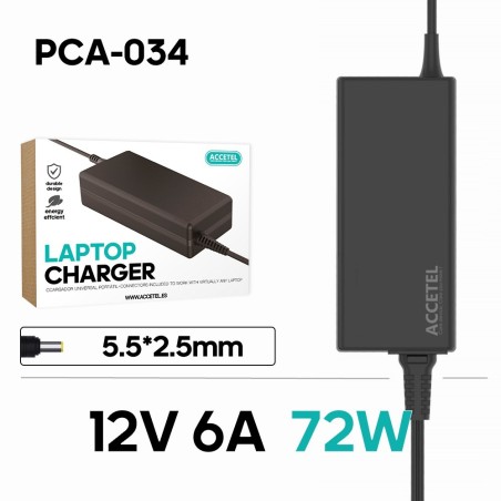 PCA-034 Carregador LCD 12V 6A 5.5*2.5mm 72W