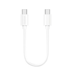 CU317 Cabo de Carregamento Rápido PD 60W Tipo-C para Tipo-C Branco (0.30M)