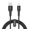 CU2802 Cabo de Dados Nylon Flex 2.4A - Lightning (1M) Preto