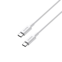 CU2127 Cabo de carregamento rápido 100W Tipo-C a Tipo-C Máx.20V 5A (1M) Branco