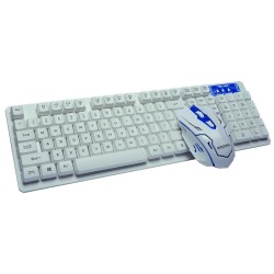 PCT102 Pacote de Teclado e Mouse Sem Fio - Branco