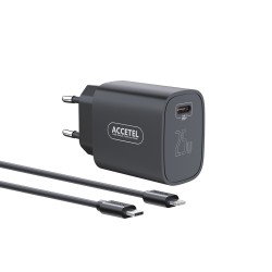 AC852 Carregador de Parede Carregamento Rápido PD 25W - Cabo USB-C para Lightning 1M