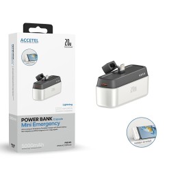 PBB2413W Mini Bateria Auxiliar Externa Lightning de Carregamento Rápido 5000mAh 20W PD 3.0 - Branco