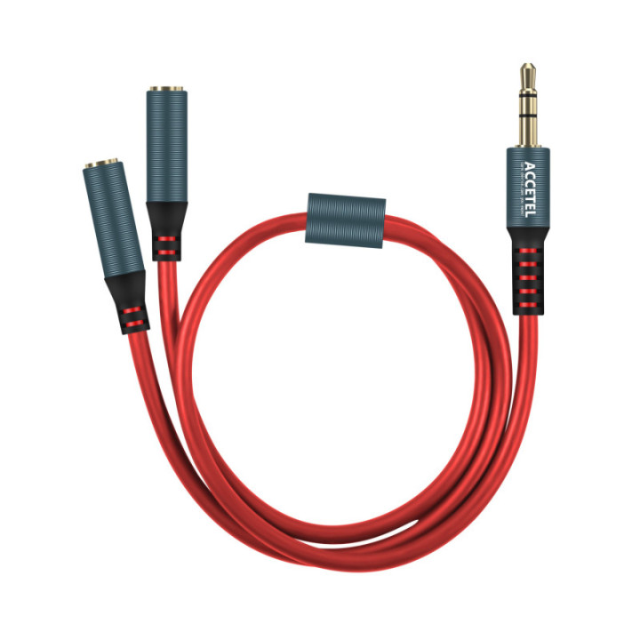 AU103 Cabo Divisor de áudio 2 entradas 3.5mm