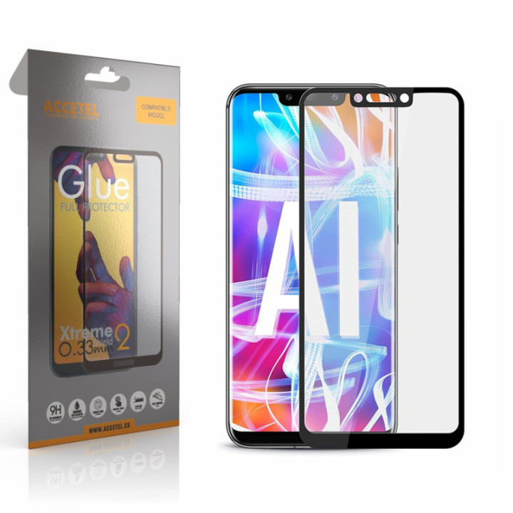 Película de Vidro 2D Full Glue - Huawei Mate 20 Lite Preto