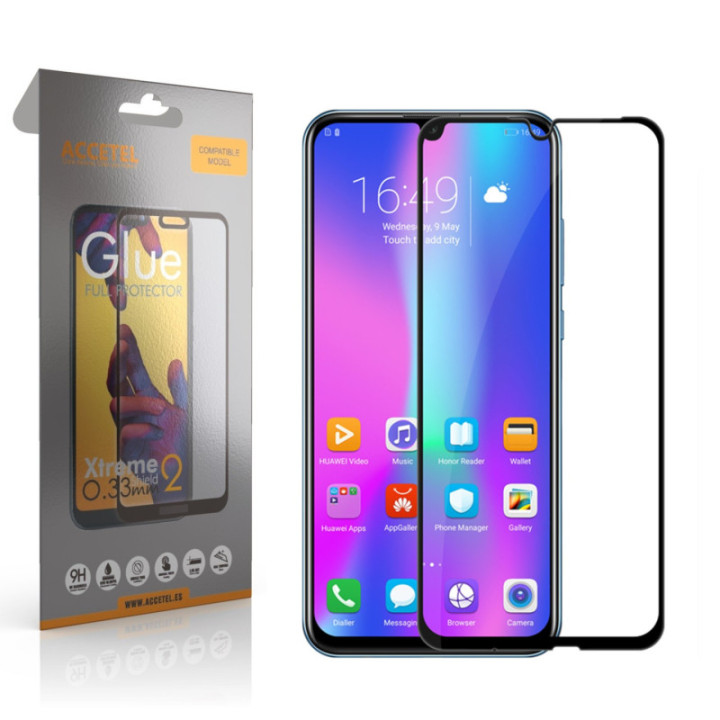 Película de Vidro 2D Full Glue - Huawei P Smart+ 2019 Preto