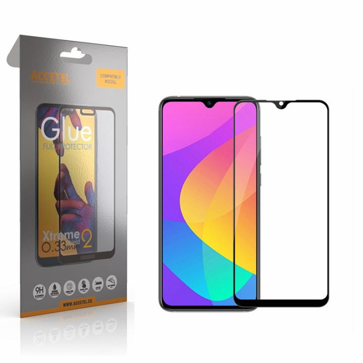 Película de Vidro 2D Full Glue - Xiaomi MI A3 Lite Preto