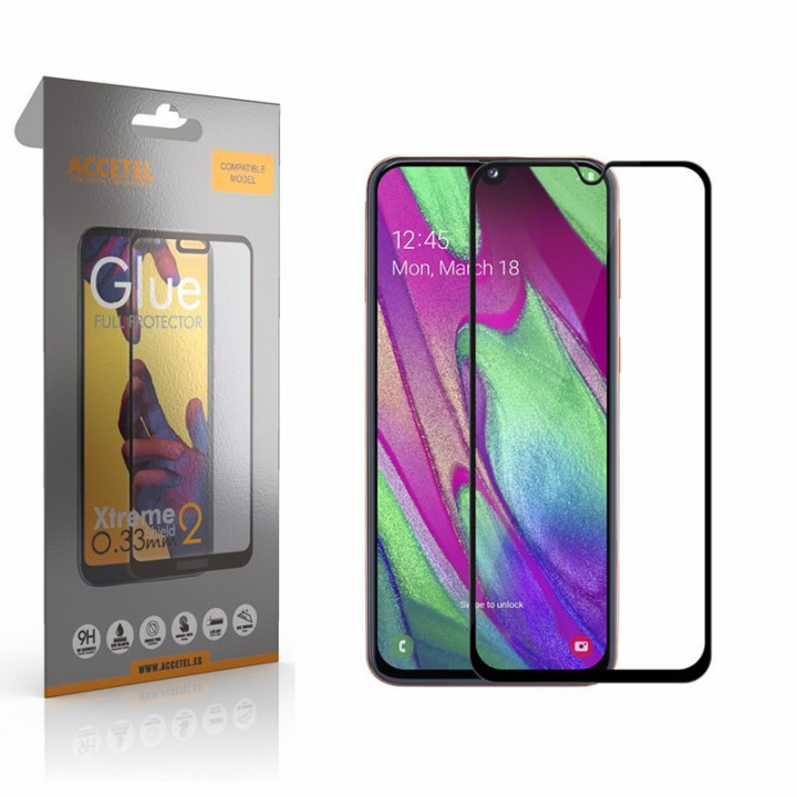 Película de Vidro 2D Full Glue - Samsung Galaxy A40 Preto
