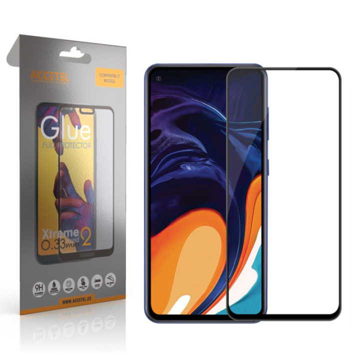 Película de Vidro 2D Full Glue - Samsung Galaxy A60 Preto