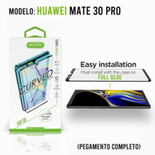 Película de Vidro Curvo Full Glue - Huawei Mate 30 Pro Preto