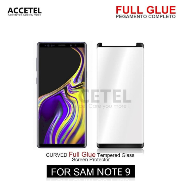 Película de Vidro Curvo Full Glue - Samsung Galaxy Note 9 Preto