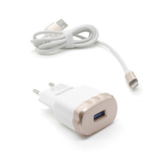 AC113 Carregador de Parede 1.0A - Cabo Lightning Dourado