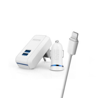 Pacote de rede e carregador de carro AC118 2.1A - inclui Cabo Lightning