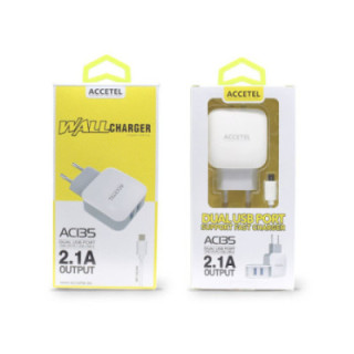 AC135 Carregador de Parede Duplo USB 2.1A - Cabo Micro USB
