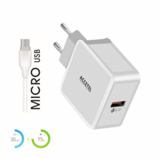 AC155 Carregador de Parede Carga Rápida QC3.0 18W - Micro USB Branco