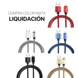 Cabo de Dados USB trançado de metal e nylon - Micro USB
