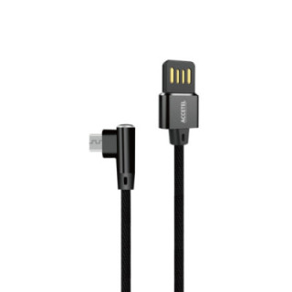 CU1835 Cabo de Dados L Nylon 2.1A - Micro USB Preto