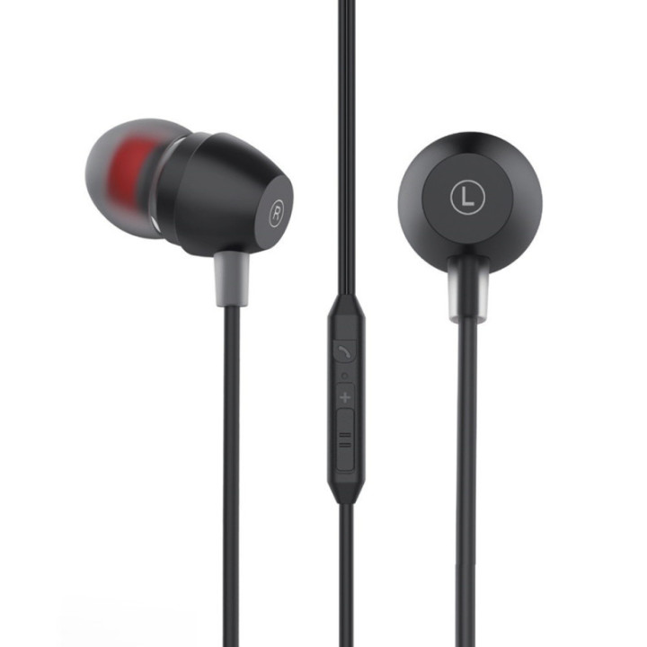 EP1962 Auscultadores Estéreo 3.5mm com Microfone - Preto