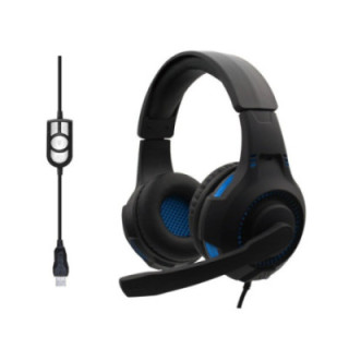 EPG302 Auscultadores Estéreo Jogos LED 3.5mm com Microfone - Azul