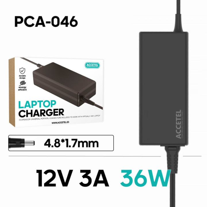 PCA-046 Carregador Portátil Asus 12V 3A 4.8*1.7mm 36W