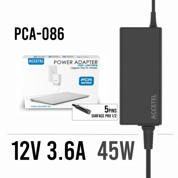 PCA-086 Carregador Surface Pro 2 12V 3.6A 5 Pinos 43W