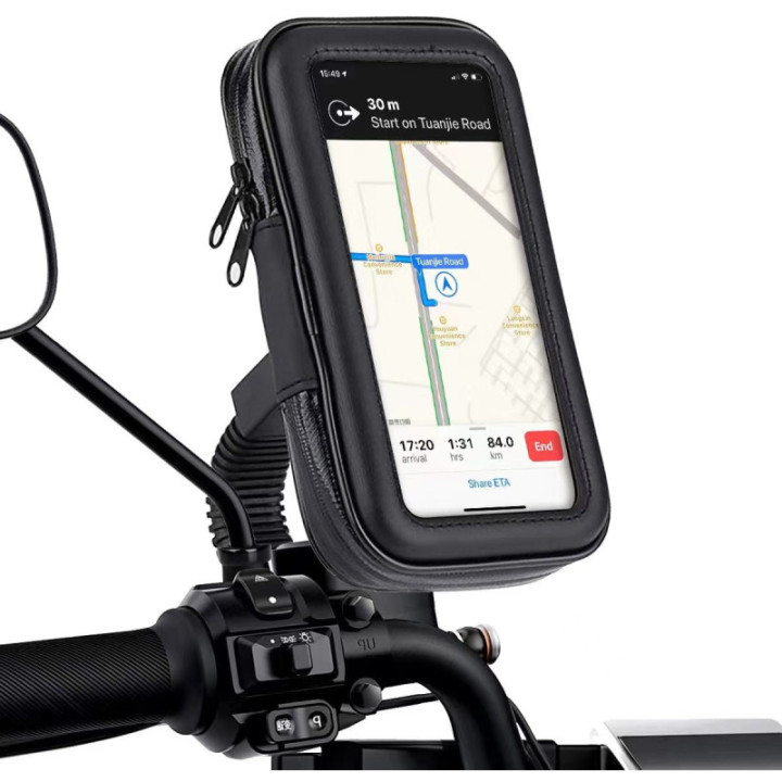 SP117 Suporte Universal para Motocicleta Estojo Impermeável Max.6.8"