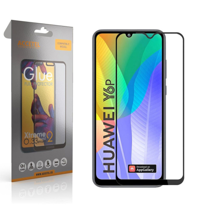Película de Vidro 2D Full Glue - Huawei Y6P Preto