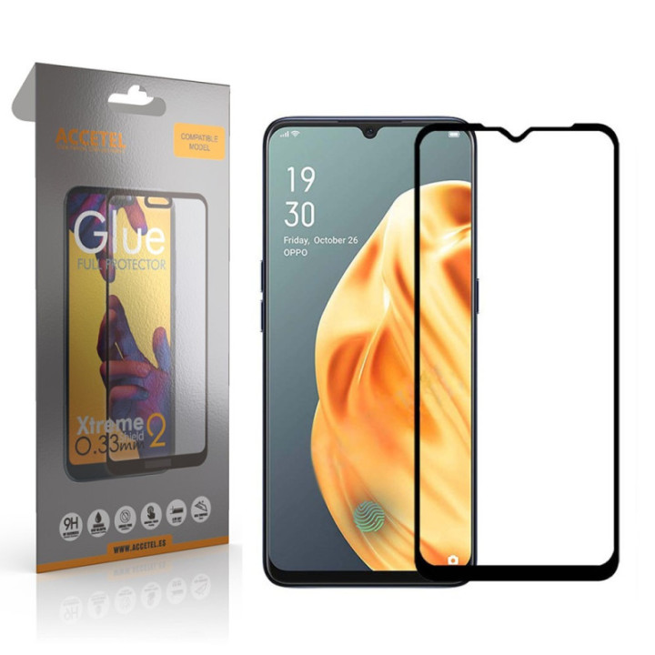 Película de Vidro 2D Full Glue - Oppo A91 Preto