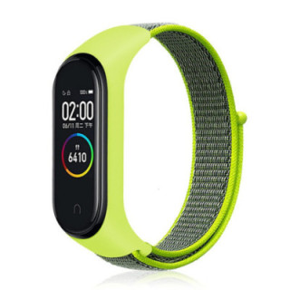 Correia de Nylon com Velcro Mi Band 5 - Verde Fluorescente