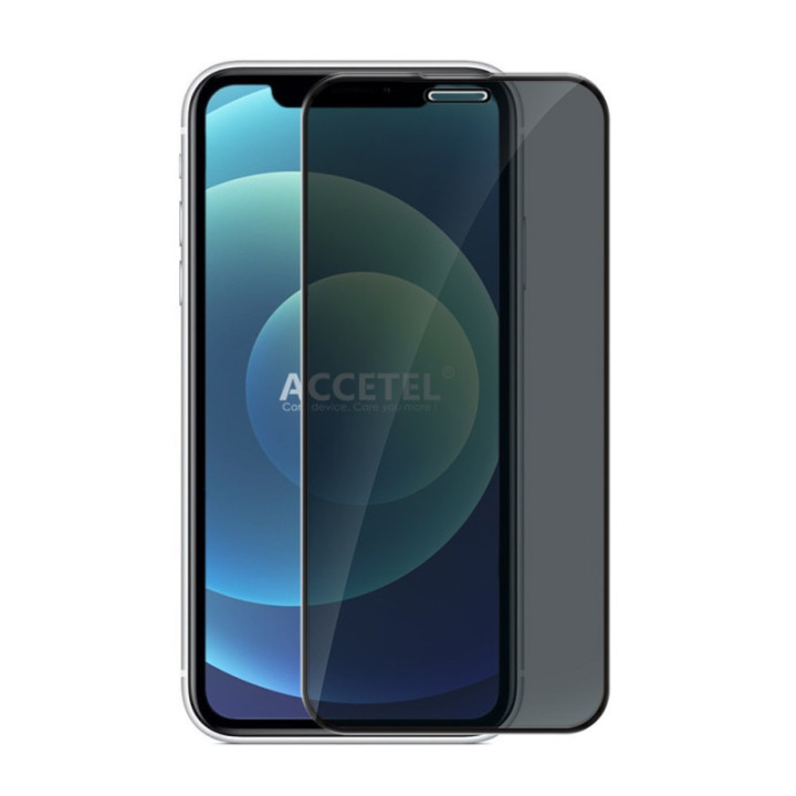 Protetor de Vidro Anti-Espião de Privacidade - iPhone 12 Mini Preto