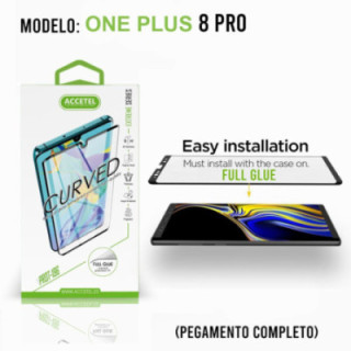 Película de Vidro Curvo Full Glue - OnePlus 8 Pro Preto