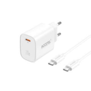 AC627 Carregador de Parede Carregamento Rápido USB-C PD 20W - Cabo Tipo-C para Tipo-C 1M