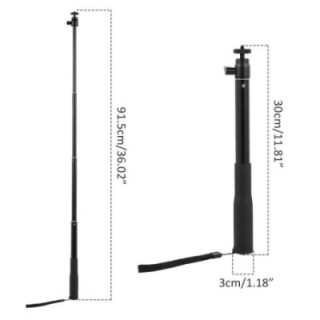 LK-A113 Haste de extensão de bastão de selfie de alumínio (Comprimento 30cm - 91.5cm )